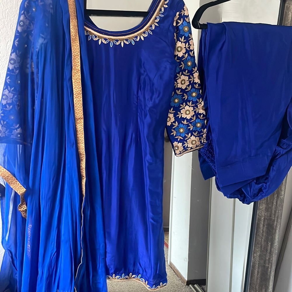 Elegant Blue Embroidered Salwar Suit